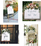 H&S BRIDAL Wedding Arch Flowers, 30 Inch Rustic Artificial Floral Swag for Door Lintel, Green Leaves Rose Peony Sunflowers Table Centerpieces Home Decoration