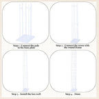 Tandefio 78" White Floor Standing Hat Rack Tower 12 Tier Hat Display Rack Cap Organizer Metal Hats Stand Hats Wigs Holder for Cap Retail Display Storage Vertically