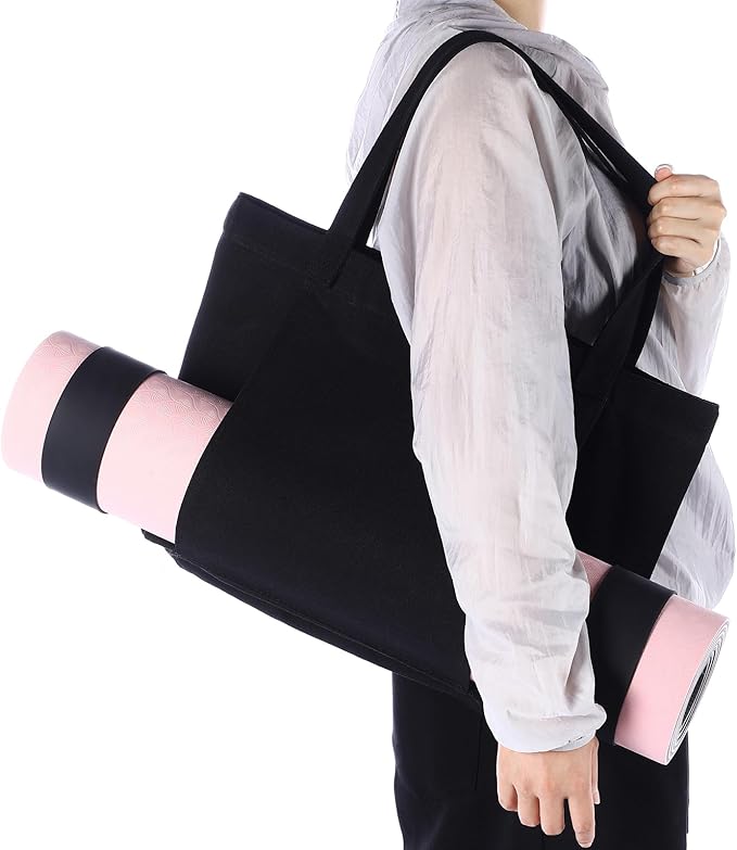 Yoga Bag Set for Women Including Yoga Mat Tote Bag, Booty Resistance Bands, Non Slip Sports Socks Silicone Ties for Pilates Travel Workout Office Home Gym