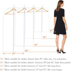 Garment Bag Clear for Long Dress (24'' x 60'' Set of 6) Clothing Suit Bags for Closet Storage Wedding Dress Garment Bags with Zipper Gown Garment Cover for Long Dresses