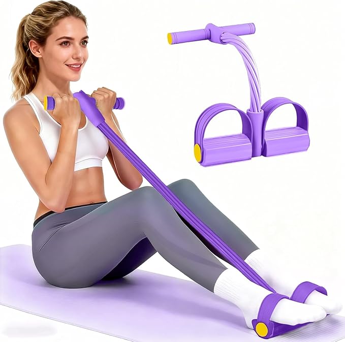 Multifunctional Pedal Resistance Band with Handle,6/8/10 Tubes for All Weights,Upgrade Heavy-Duty Stretch for Full Body Workouts.