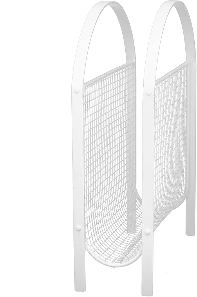 MyGift Magazine Rack, Floor Freestanding Magazine Holder for Bathroom Bedroom Office, Books Newspapers File Mail Organizer, Mid Century Modern Decor Wire Storage for Tablets and Documents