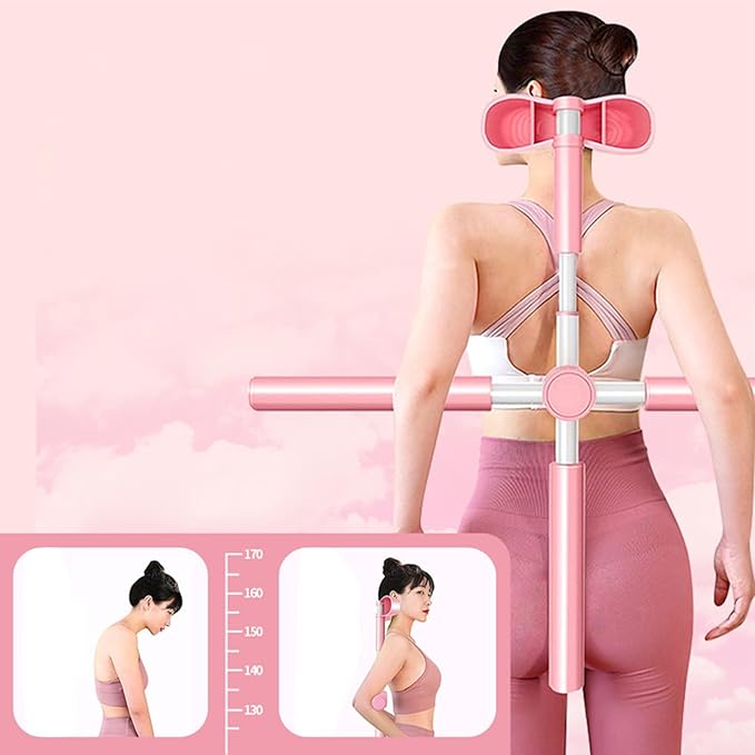 Back Stretcher Yoga Stick - Upper Body Alignment Stretching Bar with Comfortable Grip and Aid, Fitness Tool Category for Home Use for Apartment Bodybuilding Workout After Sports Exercise