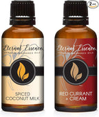 Eternal Essence Oils 2 Pack 30ml Premium Fragrance Oil - Spiced Coconut Milk & Red Currant & Cream - for Candle, Soap Making, Aromatherapy, Diffusers, Home Care, & Humidifiers