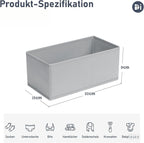 DIMJ Drawer Organizer Clothes - Underwear Organizer Small Sock Organizer Closet Organizers and Storage Box Dresser Drawer Dividers for Baby Clothes,Bra,Socks, Belt, Tie, Set of 12, Grey
