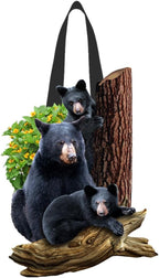 Briarwood Lane Black Bear Family Wood Door Hanger