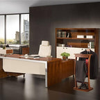 Suit Valet Stand with Tray, Wood Valet Stand for Men, Floor Standing Clothes Valet Stand, Valet Stand for Office Living Room Bed Room 44.4X30X112.2CM (Walnut)