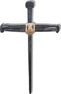 LeMeeOly Passion of Jesus Christ Crucifixion Nail, Metal Cross for Wall Decor, 3PCS Handmade Flat-Head Nails DIY Crafts 8’’,Christian Style Decor for Church Home Easter Christmas Memorials