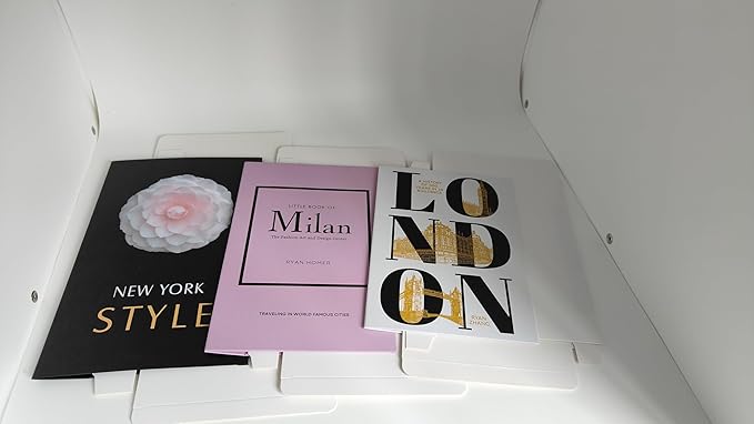 3 PCS Faux Decorative Books for Home Decor-Coffee Table Books Decor-Aesthetic Fake/Faux Books for Decoration,libros Decoration for Coffee Table, Shelf Accessories (3-Mix-MilanNewYorkLondon)