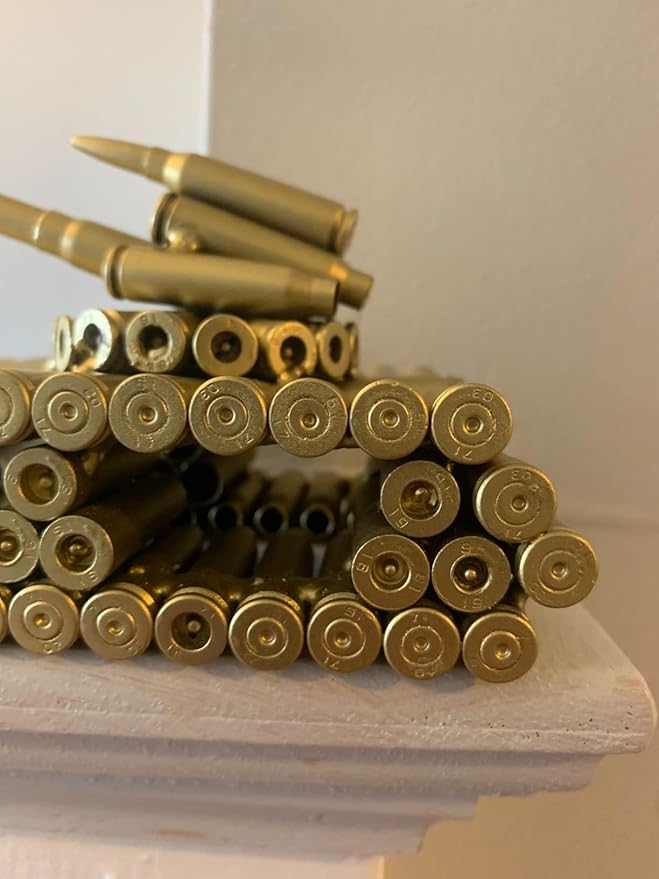 Bullet Shell Casing Shaped Army Tank Metal Sculpture,Great Decorative Artwork Model Gift for Home,Study Room Decorations (Gold Disc Style)