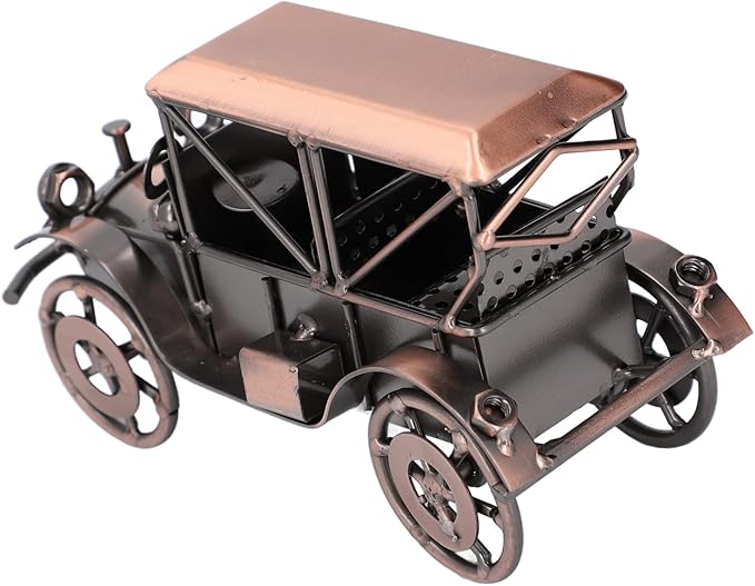 Keenso Vintage Car Model,Handcrafted Collections Collectible Vehicle Iron Retro Car Model for Decoration (Antique Bronze)