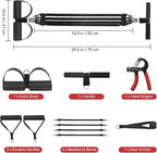 2026 Upgrade Foot Pedal Resistance Band, Adjustable 4-Tube Elastic Pull Rope Fitness Sit-up Exercise Equipment at Home Gym Arm Abs Workout Equipment Leg Stretching Equipment