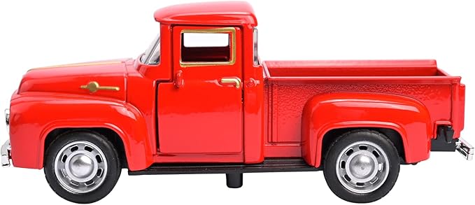 Vintage Truck Decor,Pickup Metal Vehicle for Farmhouse Mini Trucks Adornment Home/Table/Desk Xmas Ornaments Festivals Truck Valentine's Day Christmas Decorations