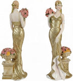 Comfy Hour Glamour Elegance Victorian Style Lady Collection (Slim Lady Holding a Bunch of Flowers)
