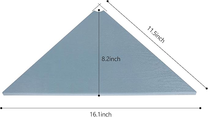 evron Corner Mounting Shelf Set of 2 – Easy to Install Floating Wall Shelves with Wood Grain Finish, Durable and Waterproof ABS Plastic for Kitchen, Bathroom, Living Room Home Décor (Grey)