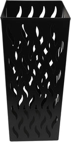 Metal Umbrella Holder, Hollow Out Design rectangular Umbrella Rack Stand, Entryway Umbrella Stand Rectangular Canes Walking Stick Storage Bin for Home Office Decor (Black)