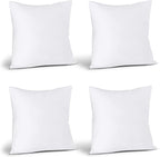 Utopia Bedding Throw Pillows (Set of 4, White) – 16 x 16 Inches Down Alternative Pillows for Bed, Sofa, and Couch - Fluffy Decorative Stuffer Pillow for Indoors & Outdoors