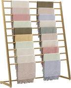 Scarf Display Stand, 10 Tier Metal Scarf Holder Organizer, Freestanding Scarf Rack for Commercial Clothing Retail Store Towel Rack Ties Belt Pants Hanging Rack