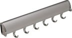 Belt Rack TAG Synergy Elite Collection (Matt Aluminum with Chrome, 6 Hook, 13 7/8")