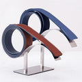Mollytek Stainless Steel Belt Display Stand Rack Belt Holder Organizer Belt Storage Organizer and Displayer for 2 Belts Retail Store Display or Home Use