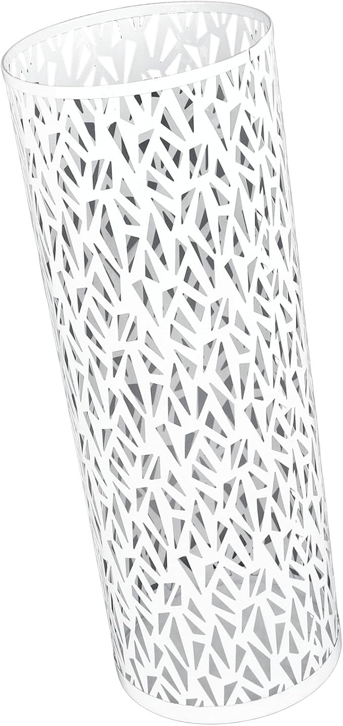 Jectse Umbrella Stand, Freestanding Round Metal Umbrella Holder Bin Hollowed Rain Collection Umbrella Organizer Bin for Home Office Entryway (White), Jectse021nsfg9dv-16
