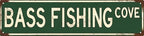 Bass Fishing Metal Sign 4x16 Inch Wall Decor for Home Bar for Man Cave & More Durable Metal Art for Sports Enthusiasts