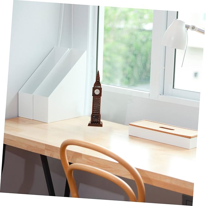 4pcs Vintage Alloy Model Sculpture Landmark Decor for Home Office Decorative Building Ornament in Antique Finish