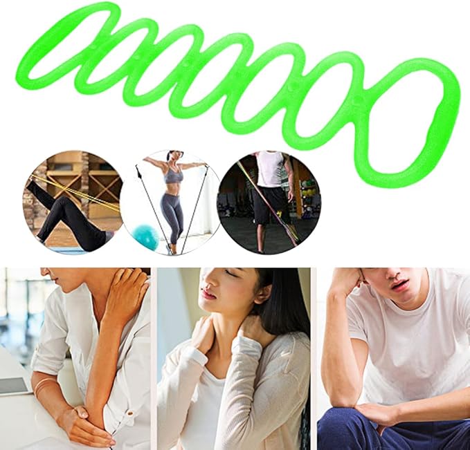 7 Ring Stretch Resistance Exercise Band, Workout Bands Yoga Stretching for Home Fitness, Foot, Leg and Arm Exerciser Stretch Band, Center Workout Walking Exercise
