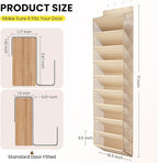 20-25 Pairs Over the Door Shoe Organizer, Clear Pockets Shoe Rack for Closet Door, 10-Tier Hanging Shoe Rack for Boots, Behind the Door Shoe Holder Fit All the Family's Sneakers, Boots, Heels, Beige
