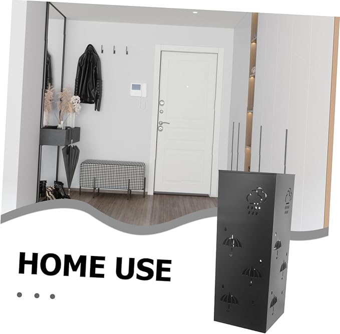 OUNONA Metal Umbrella Holder for Home Decorative Standing Umbrella Stand Stylish Organizer for Entryway Hallways and Office Efficient Drying Design for Various Elegant Modern Look