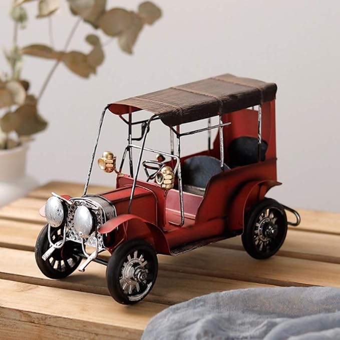 Vintage Car Decor, Vintage Car Model Retro Iron Collectible Vehicle Decoration for Home Living Room Office Desk Decor