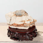 GOLDY&WENDY Round Rosewood Carved Home Decor Display Stand Pedestal(3.9''Inside Diameter)