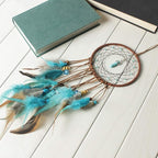 DIY Dream Catcher Making Kit, Macrame Dream Catcher Craft Supplies for Kids Bedroom Wall Decor Nursery Baby Room Hanging Wedding Ornaments Party Handmade Gift (Turquoise)