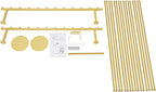 12-Tier Wall Mounted Scarf Rack, Scarf Display Rack, Towels Storage Hanger, Commercial Hijab Scarf Holder Organizer Space Saving for Retail Stores, Boutiques, Home (Gold, 47in Width)