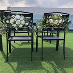 H&S BRIDAL Wedding Arch Flowers, 30 Inch Rustic Artificial Floral Swag for Door Lintel, Green Leaves Rose Peony Sunflowers Table Centerpieces Home Decoration
