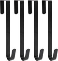 Sattiyrch 15" Wreath Hanger for Front Door,Sturdy Steel Wreath Door Hanger,Over The Door Hanger Hook (Black,4)