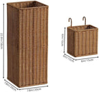 Woven Umbrella Stand with Removable Storage Basket, Umbrella Storage Rack with Water Tray, Entryway Umbrella Basket(Large)