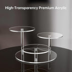 NiHome Clear Acrylic Display Stand for LEGO Botanical Collection Sets, Multi-Tier Showcase Figurine Display Shelf Riser for Collectibles and Room Decor, Perfume Riser Holder, Tabletop Plant Stand,2PCS
