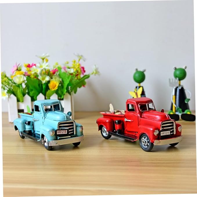 Vintage Handmade Iron Car Model Antique Desktop Ornament Retro Décor for Home and Office for Vehicle Enthusiasts
