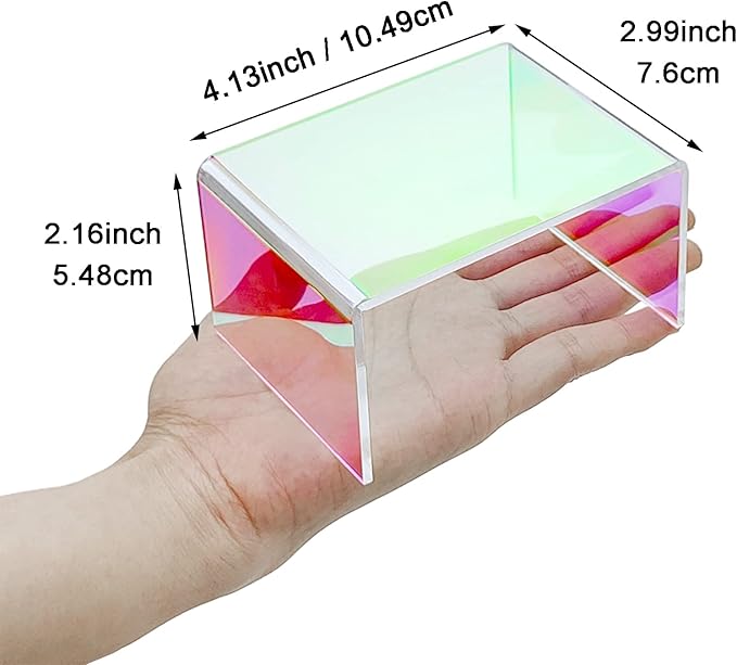 Cerpourt 2 Sets Acrylic Display Risers Colorful Product Stand,Cupcakes Holder Dessert Display Transparent Showcase Stands, Candy Bar Risers, Acrylic Lifts Display for Figures