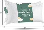ComfyDown 14x20 Decorative Throw Pillow Insert, Down and Feathers Fill, 100% Cotton Cover 233 Thread Count, Rectangle Pillow Insert - Made in USA (Single) (Set of 2)