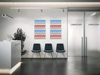 Displays2go Acrylic Brochure Rack, Wall-Mount, 4-Tiered, 12 to 24 Adjustable Pockets - Clear (2RP12CLR)