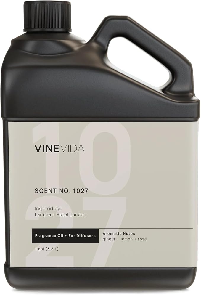 VINEVIDA Scent NO. 1027 Fragrance Oil for Cold Air Diffusers - 1 Gallon (8lbs) - Inspired by Langham Hotel London Fragrance - Hotel Scents for Home - Diffuser Oil