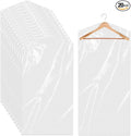 20 Pack Clear Clothes Covers for Hanging Garment Plastic Suit Bags Dry Cleaning Bags Transparent Dust-proof Garment Covers for Dry Cleaner, Home Storage, Travel (60 x 100cm)