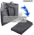 Clothes Hanger Organizer Holder for Space Saving, Fresheracc Hanger Triangle Storage Bag with Handles for Closet Tidier Laundry Rooms Wardrobe Drying Rack, Waterproof Container (Triangle Grey)