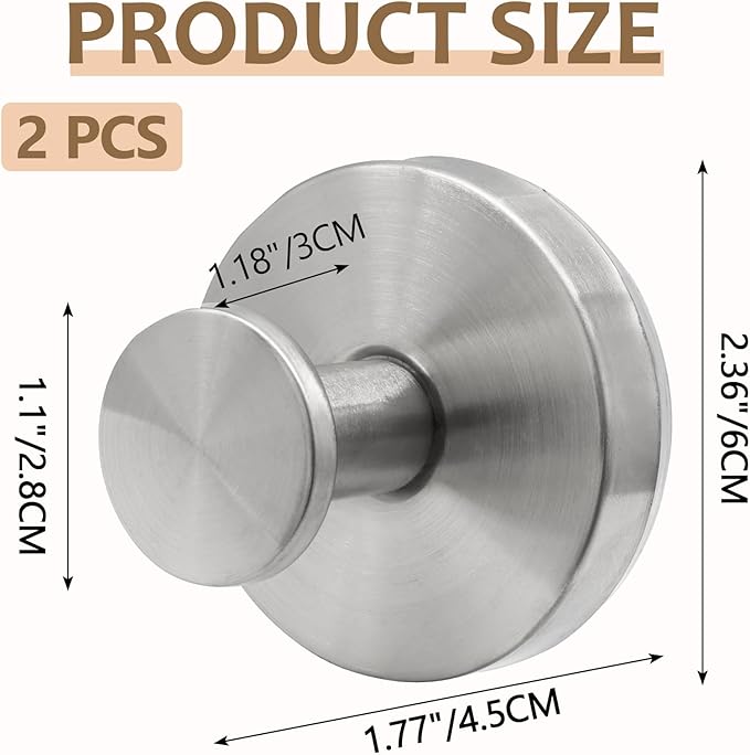 Zorfeter 2 PCS Suction Cup Wreath Hanger, Waterproof Suction Cup Hooks Hanging 15 Lbs Wreath Holder, Strong Hold Suction Hooks for Front Door/Windows/Glass(Silver)