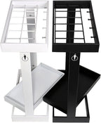 1 Piece Umbrella Stand Rectangular,White-Black,Metal Umbrella Stand,stored 12-21 Umbrellas,with Water Catcher Hook,Umbrella Stand,for Hotel Lobby