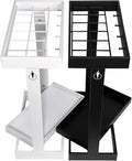 1 Piece Umbrella Stand Rectangular,White-Black,Metal Umbrella Stand,stored 12-21 Umbrellas,with Water Catcher Hook,Umbrella Stand,for Hotel Lobby