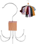 Dog Clothes Hangers Dog Scarf Organizer for Closet Dog Bandanas Holder Bib Hanger Harness Holder with 6 Hooks Space Saving Closet Organizers and Storage（2 Packs）