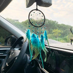 Small Dream Catcher for Car, Rearview Mirror Hanging Accessories Car Dream Catchers for Rear View Mirror Turquoise
